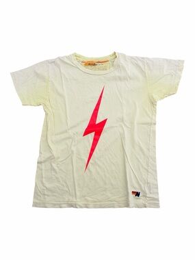 Aviator Nation Yellow Lightening Bolt Tee